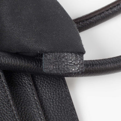 Celine Drummed Leather Shoulder Luggage Black 9 of 10