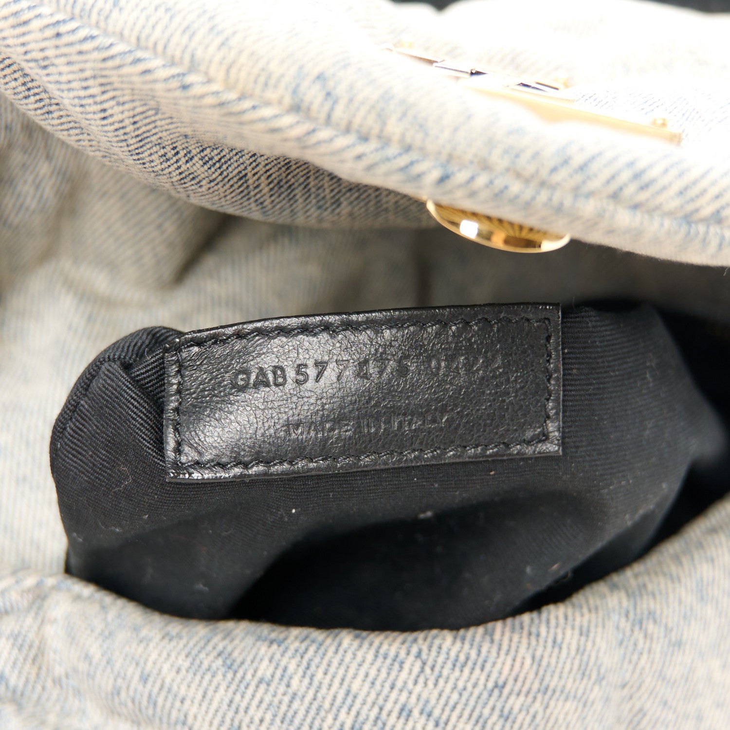Saint Laurent Denim Quilted Medium Loulou Puffer Monogram Chain Satchel Blue Black 7 of 10