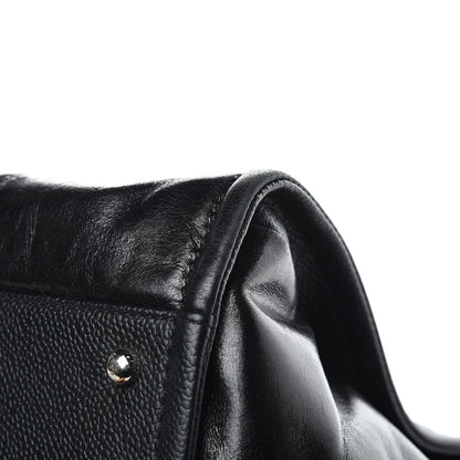 Chanel Glazed Calfskin Large Deauville Tote Black 9 of 9