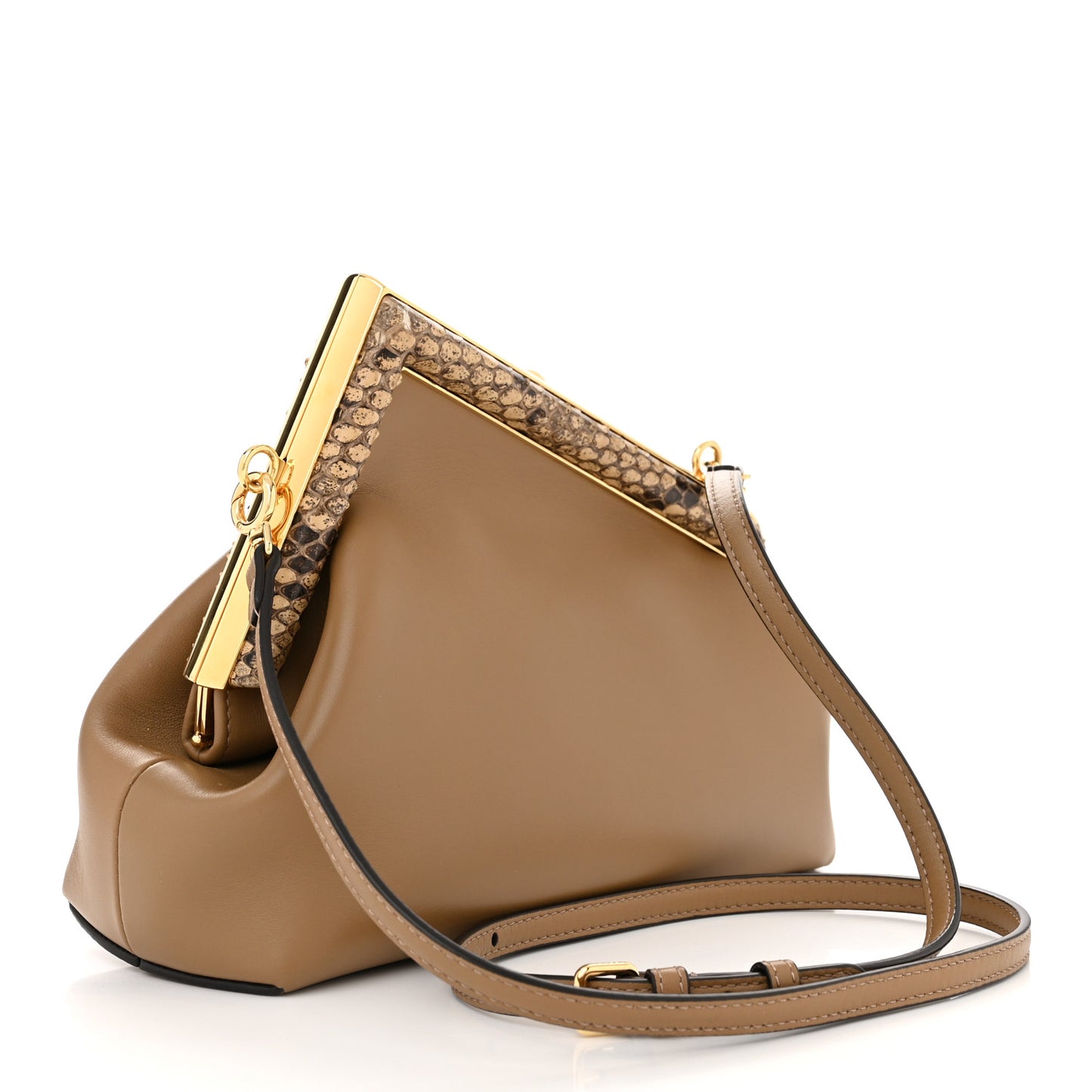 Shiny Nappa Snakeskin Small Fendi First Sand Make Up