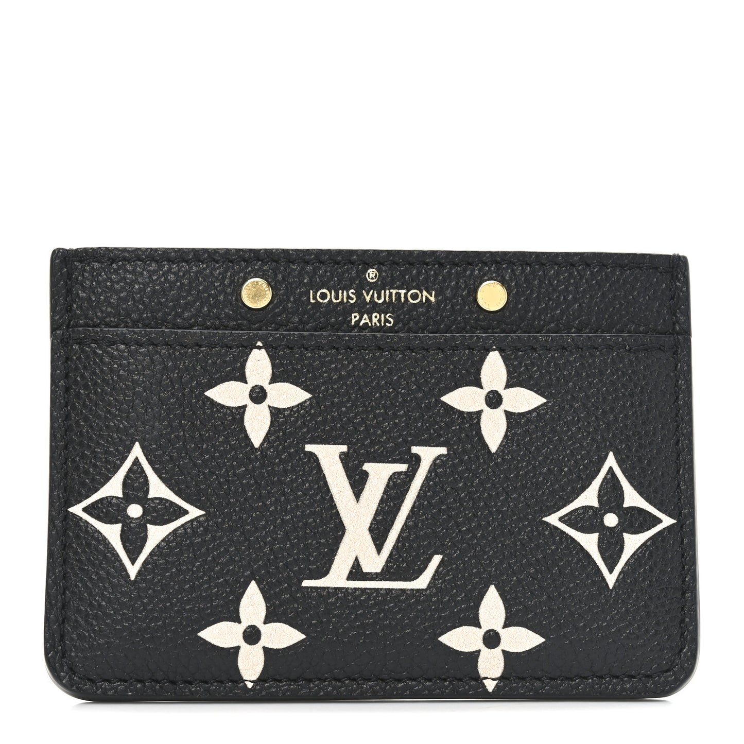 Empreinte Card Holder Black Beige