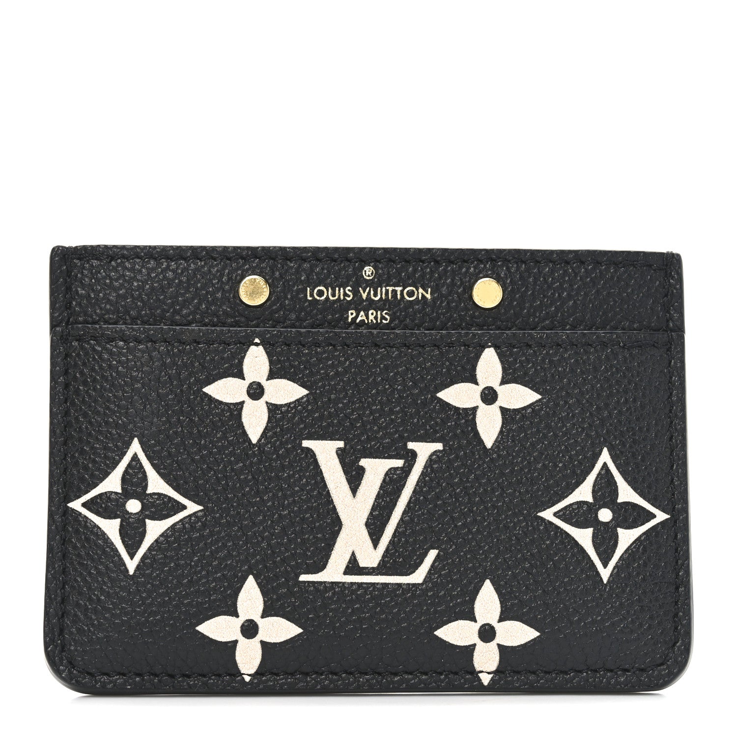 Louis Vuitton Empreinte Card Holder Black Beige 1 of 7