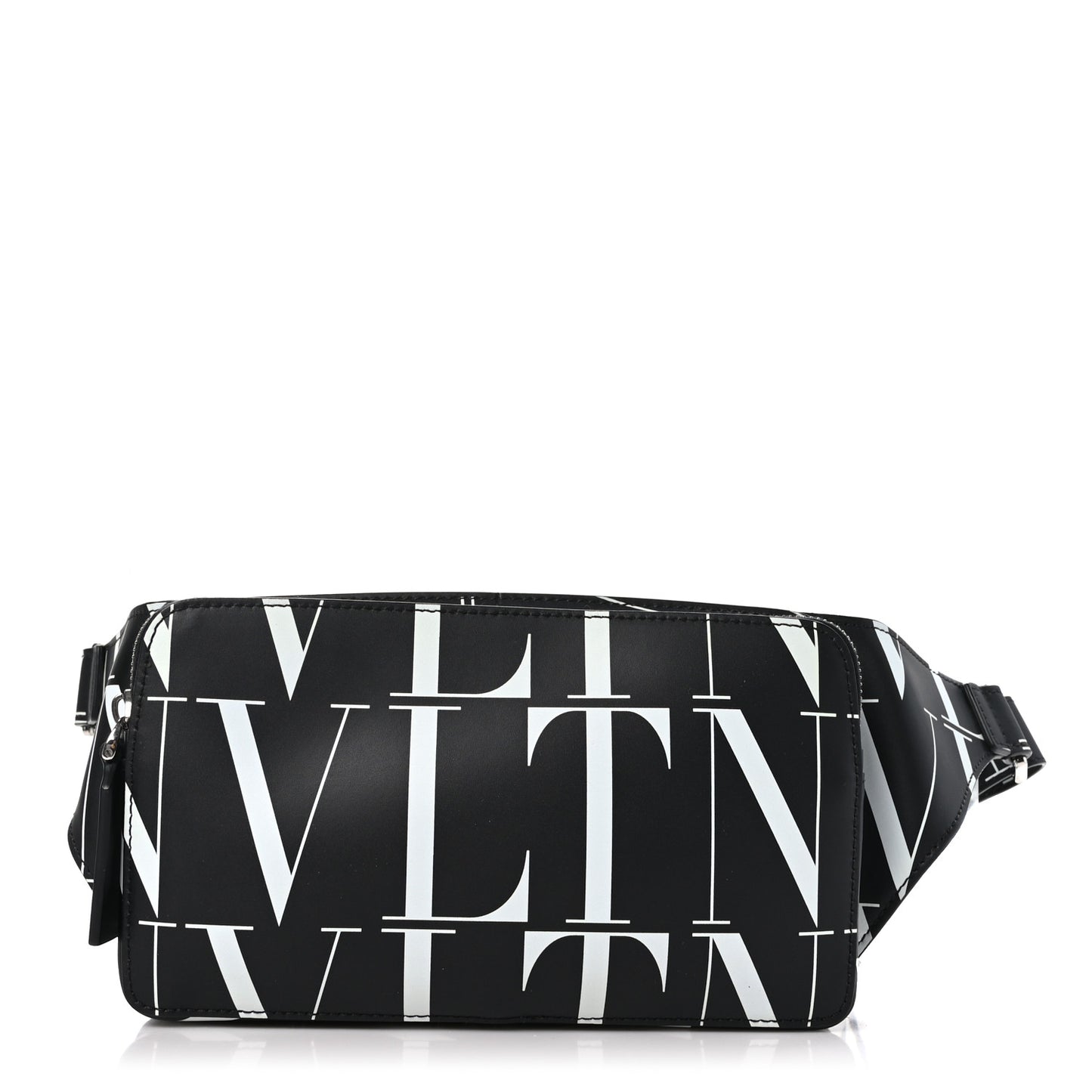 Calfskin Mens VLTN Belt Bag Black White