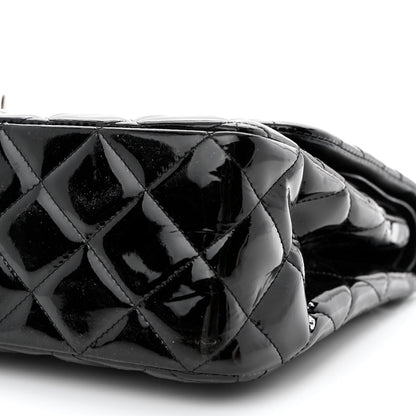 Chanel Patent Quilted Jumbo Double Flap Black 10 of 12