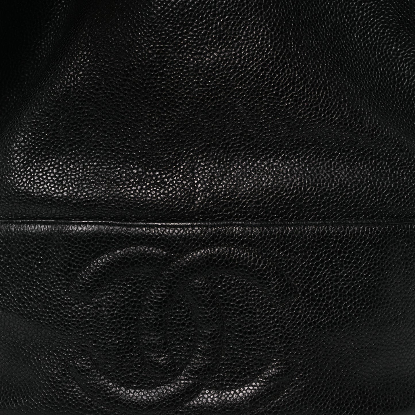 Caviar CC Drawstring Shoulder Bag Black
