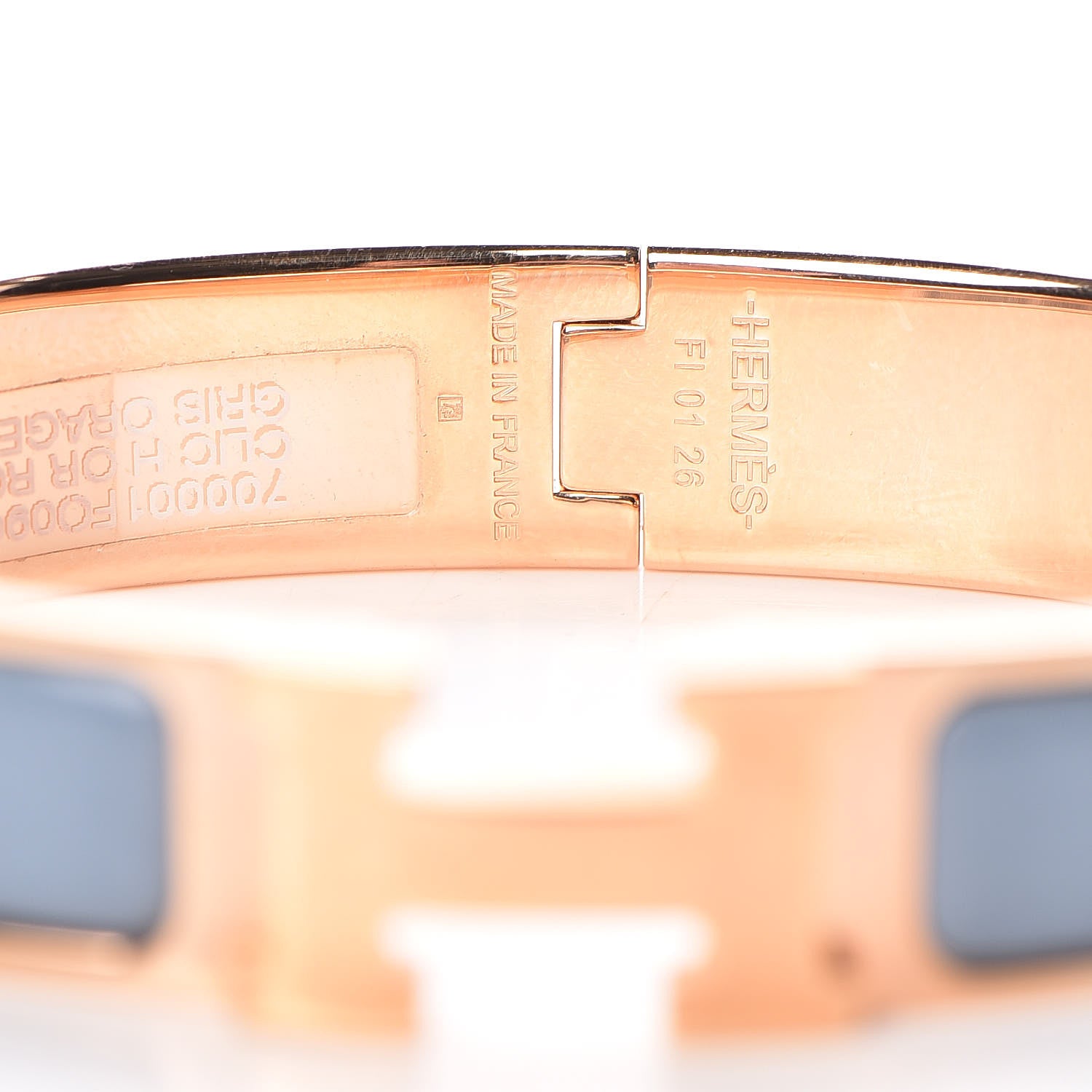 Hermes Enamel Narrow Clic Clac H Bracelet GM Gris Orage 4 of 4