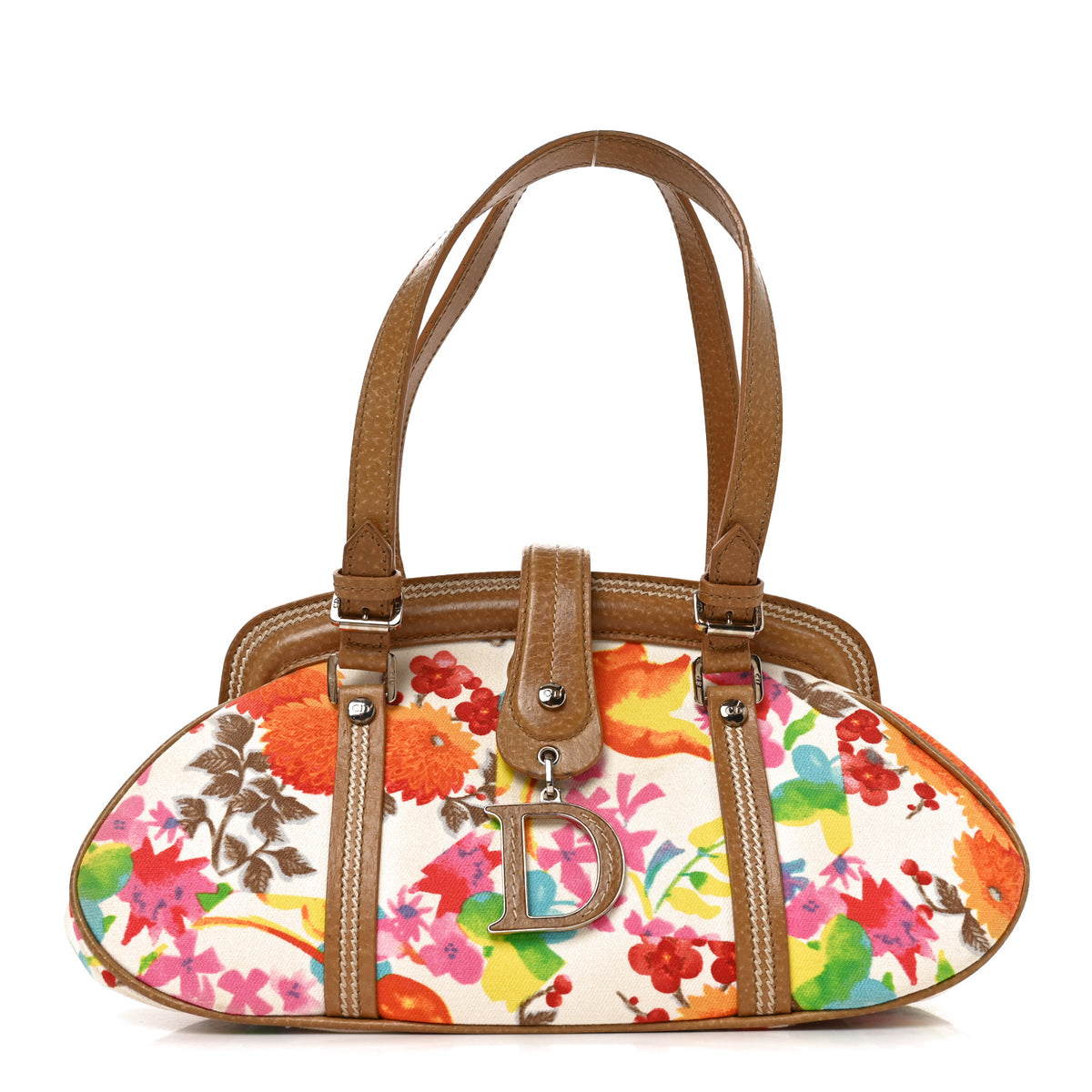 Christian Dior Canvas Floral Print Detective Satchel Multicolor 1 of 11
