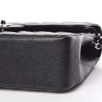 Chanel Caviar Quilted Jumbo Double Flap Black 7 of 11