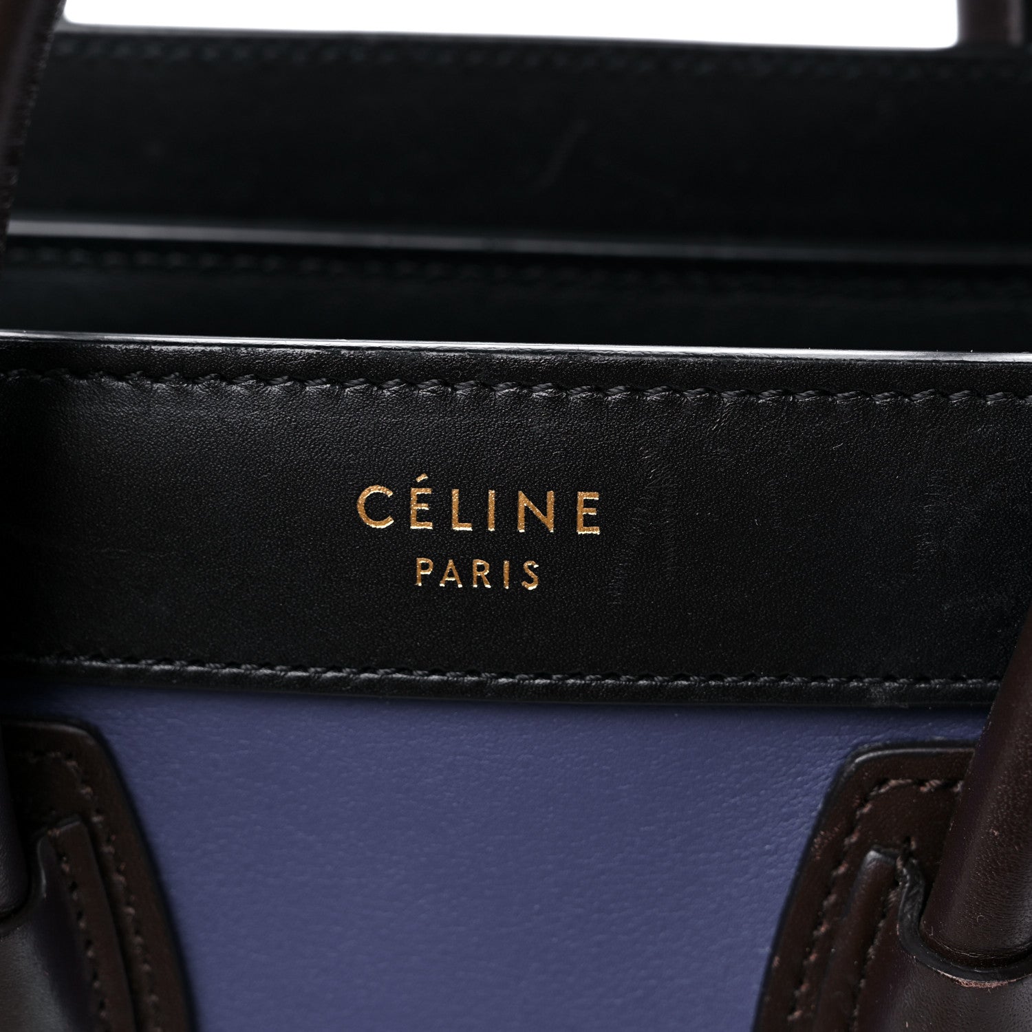 Celine Smooth Calfskin Bullhide Nano Tri-Color Luggage Indigo 6 of 24