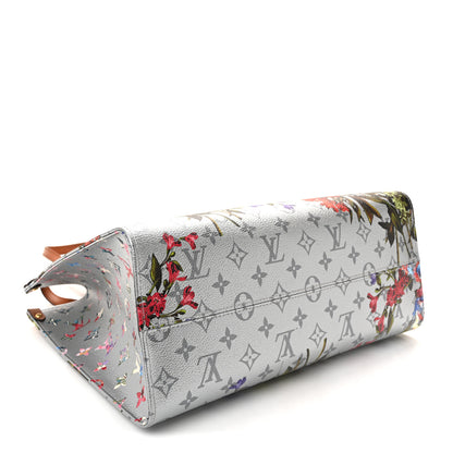 Louis Vuitton Metallic Monogram LV Garden OnTheGo MM Silver 4 of 9