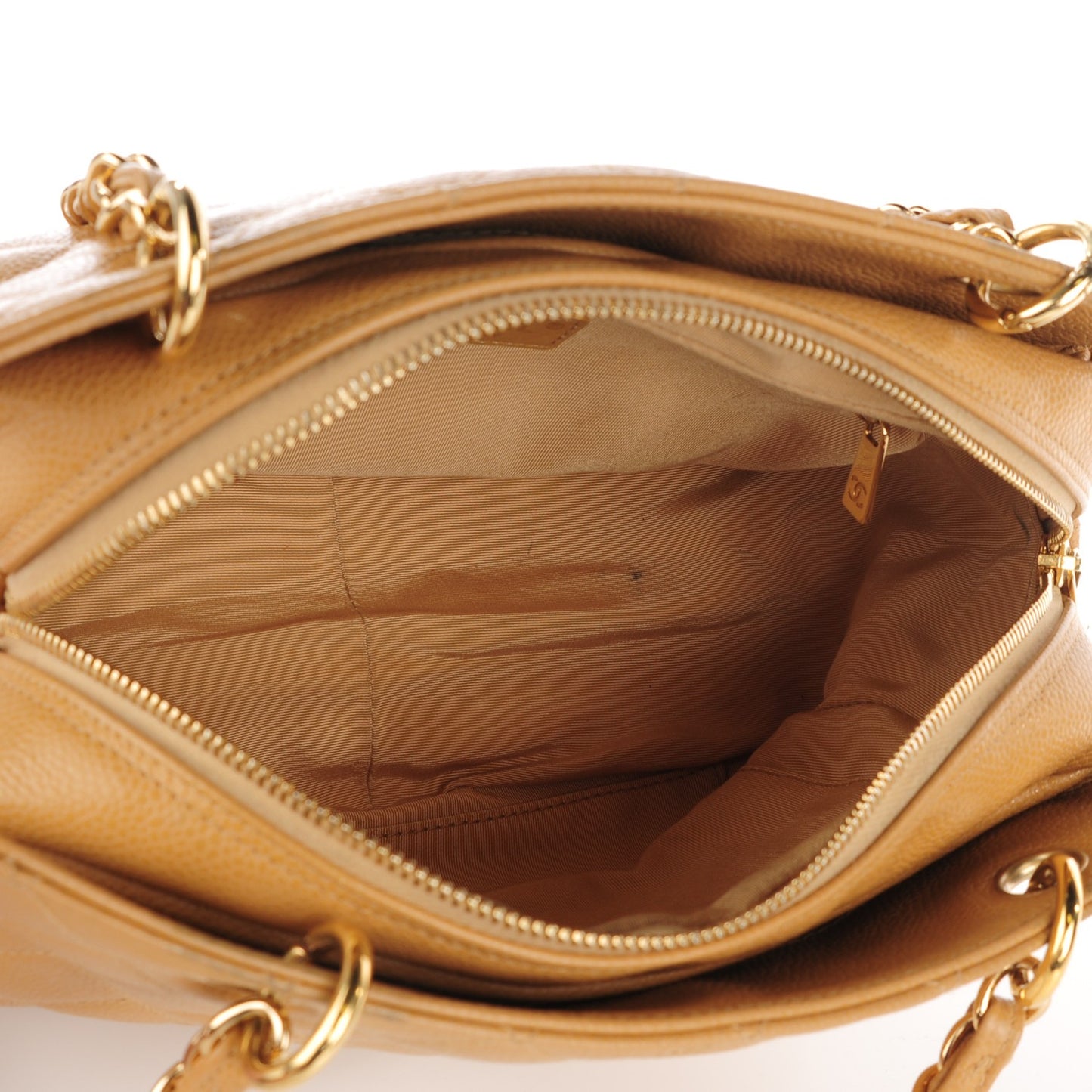 Caviar Quilted Petit Timeless Tote PTT Beige
