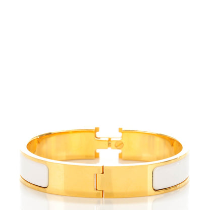 Hermes Enamel Narrow Clic Clac H Bracelet PM White 3 of 5
