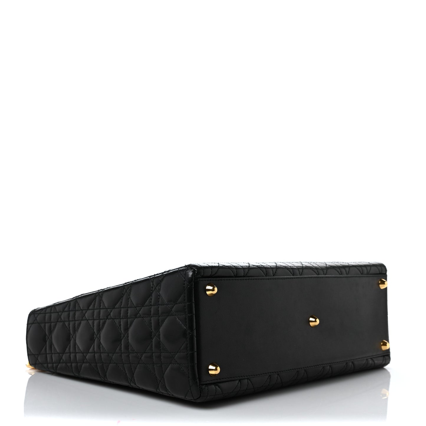 Lambskin Cannage Large Lady Dior Black