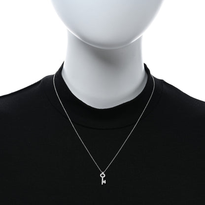 Roberto Coin 18K White Gold Diamond Tiny Treasures Baby Key Pendant Necklace 3 of 4