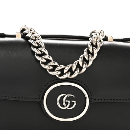 Gucci Senna Calfskin Petite GG Top Handle Shoulder Bag Black 8 of 13