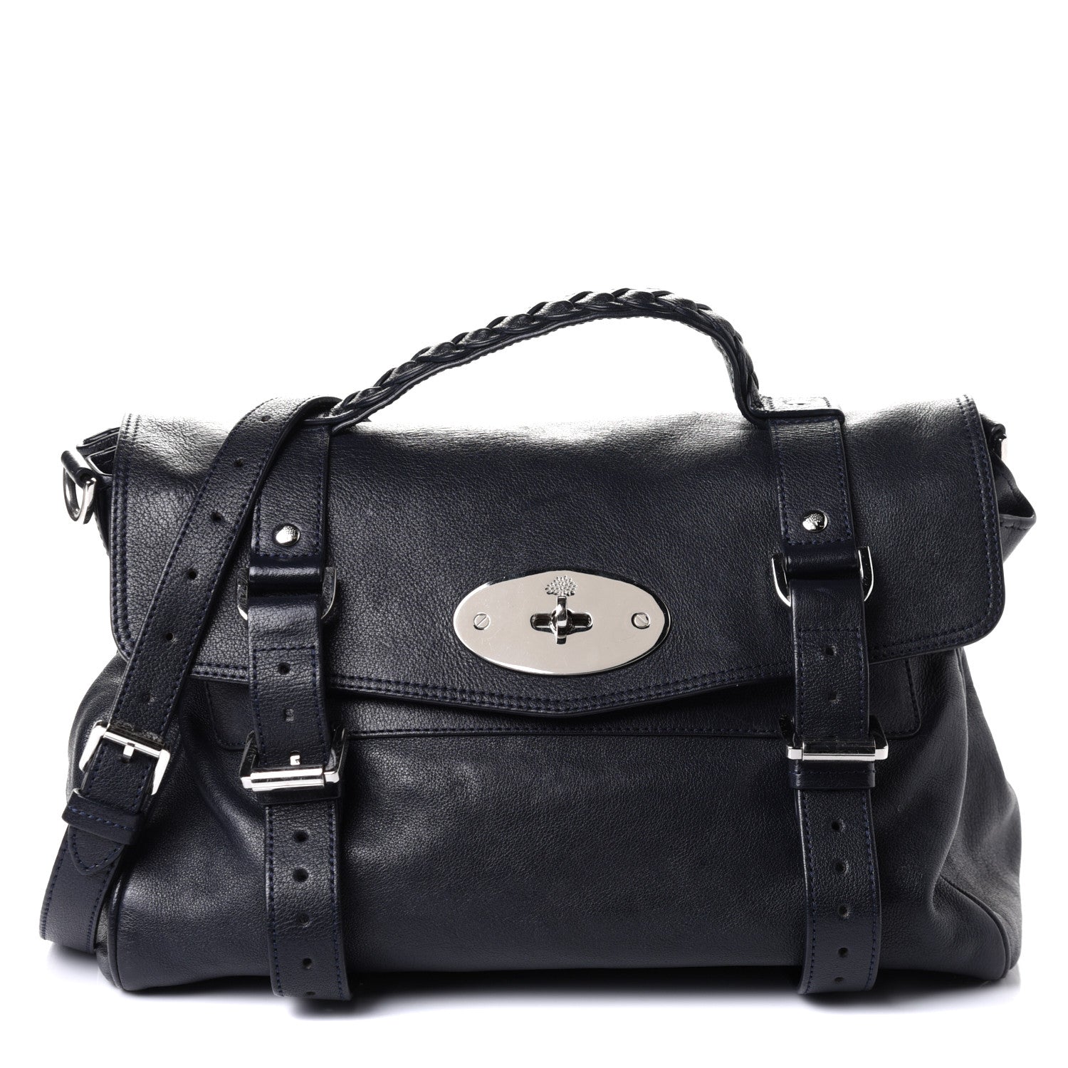 Mulberry Polished Buffalo Medium Alexa Midnight Blue 1 of 4