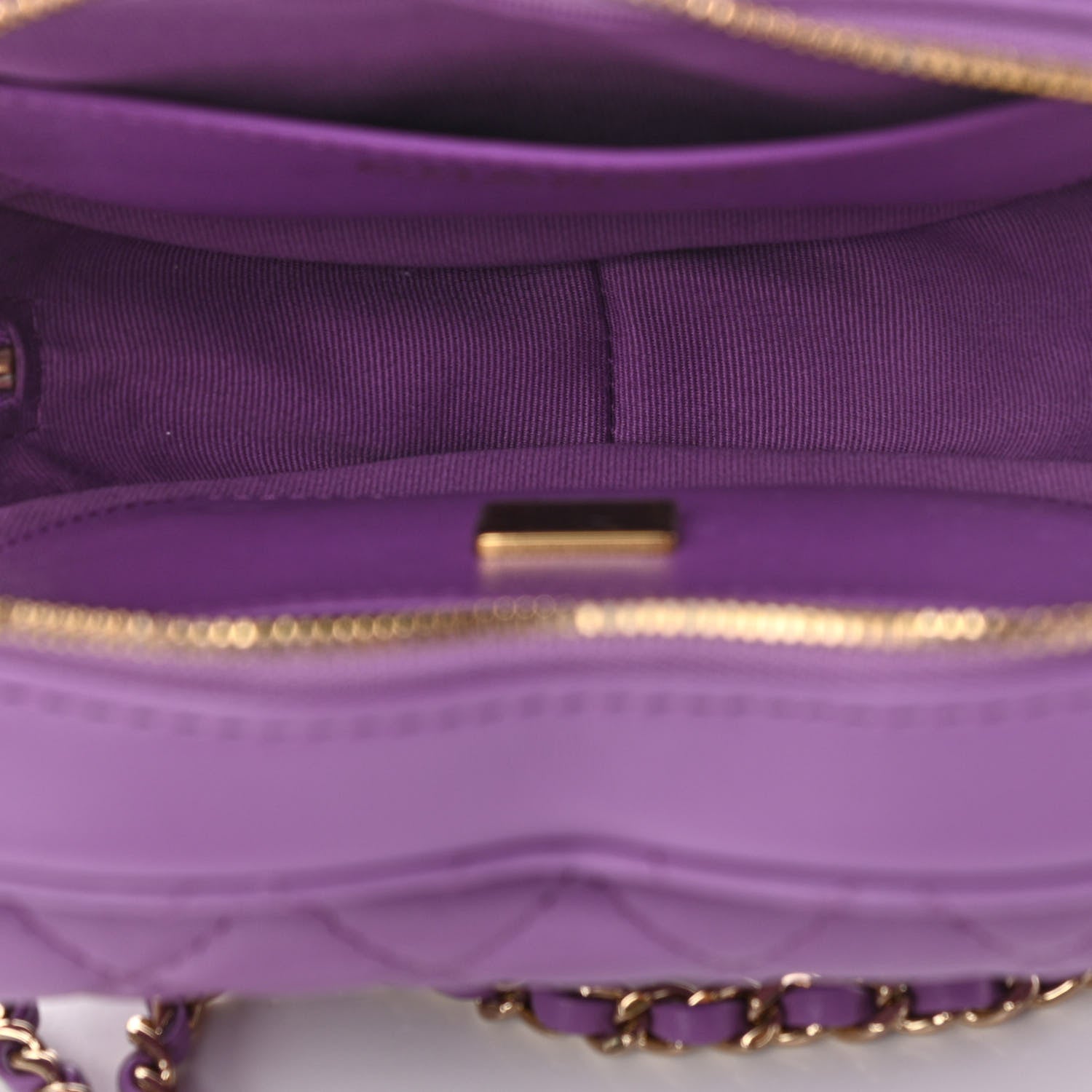 Chanel Lambskin Quilted CC In Love Heart Bag Purple 5 of 11