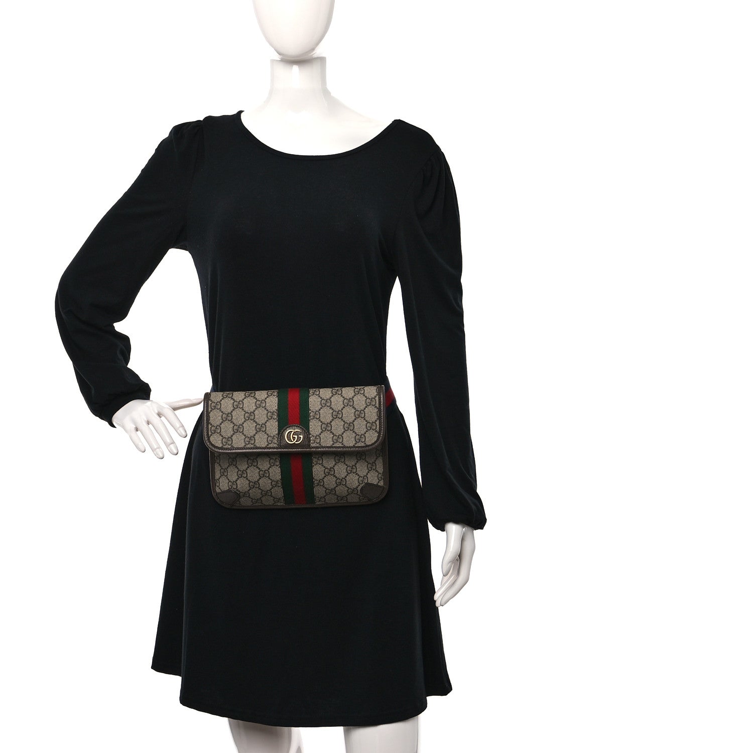 Gucci GG Supreme Monogram Web Small Ophidia Belt Bag Brown 2 of 9