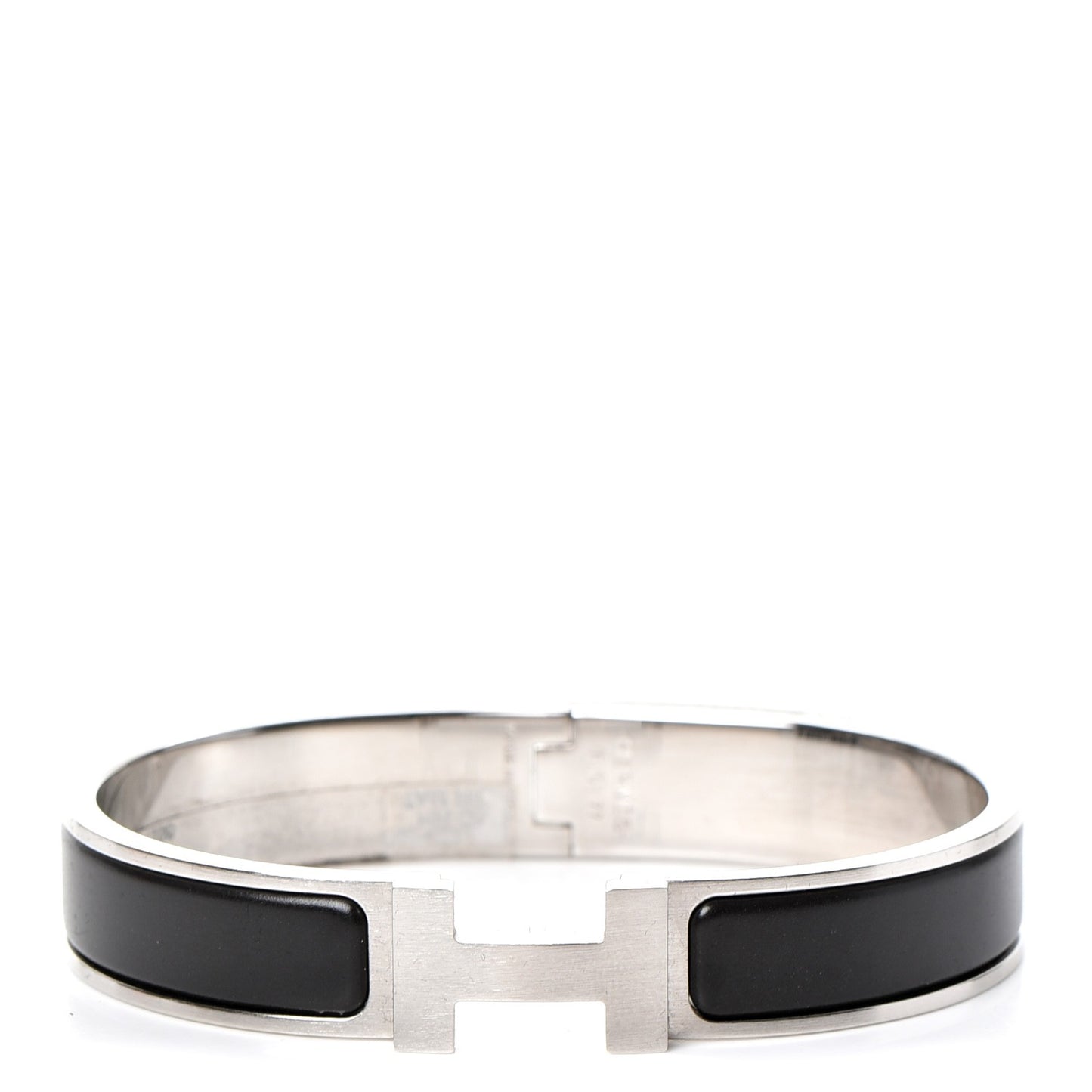 Matte Enamel Narrow Clic Clac HH Bracelet GM Black
