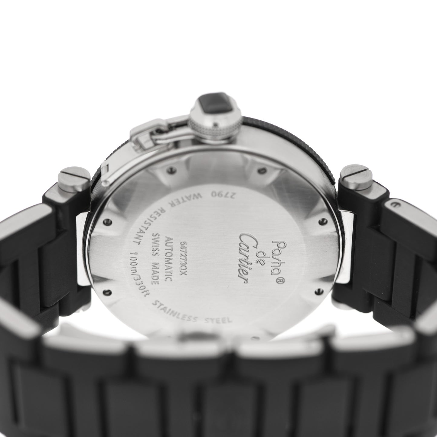 Stainless Steel Rubber 40mm Pasha C Seatimer Automatic Watch Black