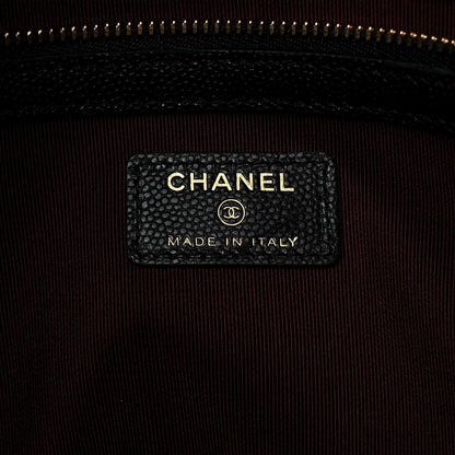 Chanel Caviar Quilted Large Cosmetic Case Black 7 of 8