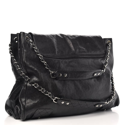 Chanel Glazed Caviar Pocket In The City Tote Black 3 of 11
