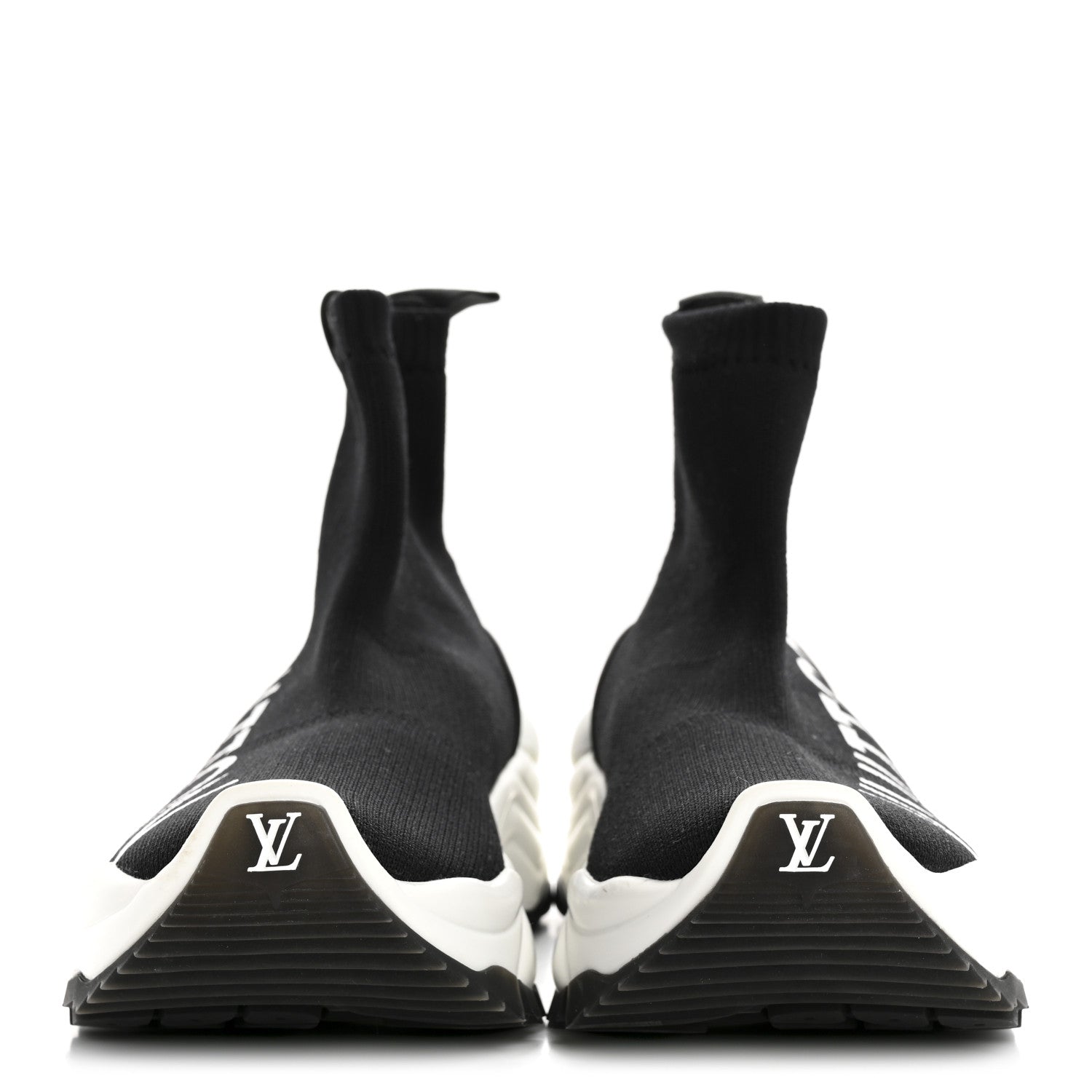 Louis Vuitton Stretch Fabric Run 55 Sneaker Boots 39 Black 3 of 10