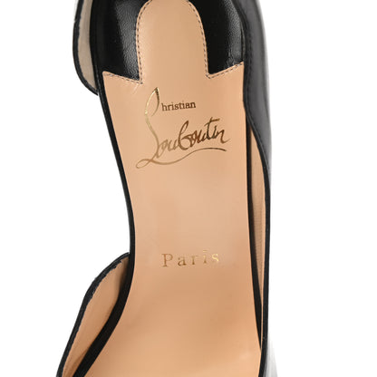 Christian Louboutin Kid PVC Deepik 120 Peep Toe Pumps 37.5 Black 7 of 9