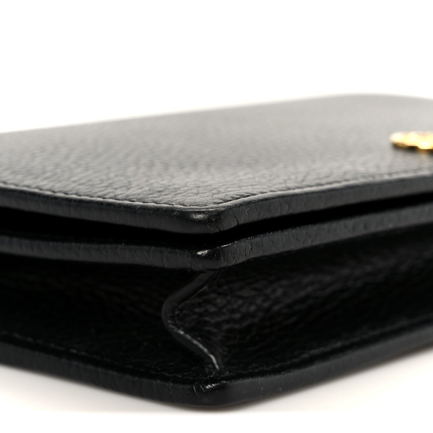 Gucci Calfskin Mini GG Marmont Chain Wallet Black 9 of 13