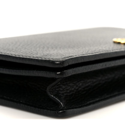 Gucci Calfskin Mini GG Marmont Chain Wallet Black 9 of 13