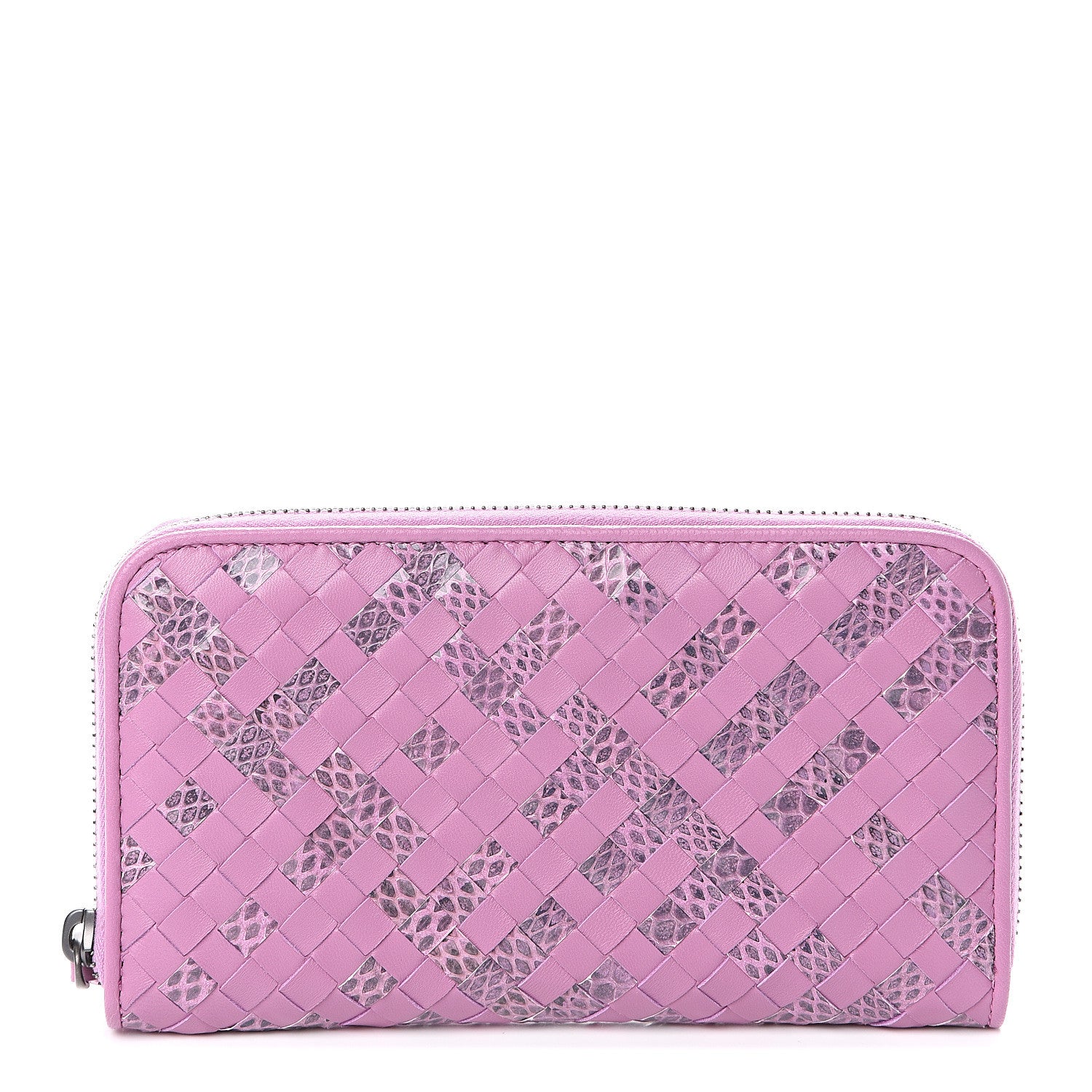 Bottega Veneta Nappa Ayers Intrecciato Zip Around Wallet Violet 1 of 5