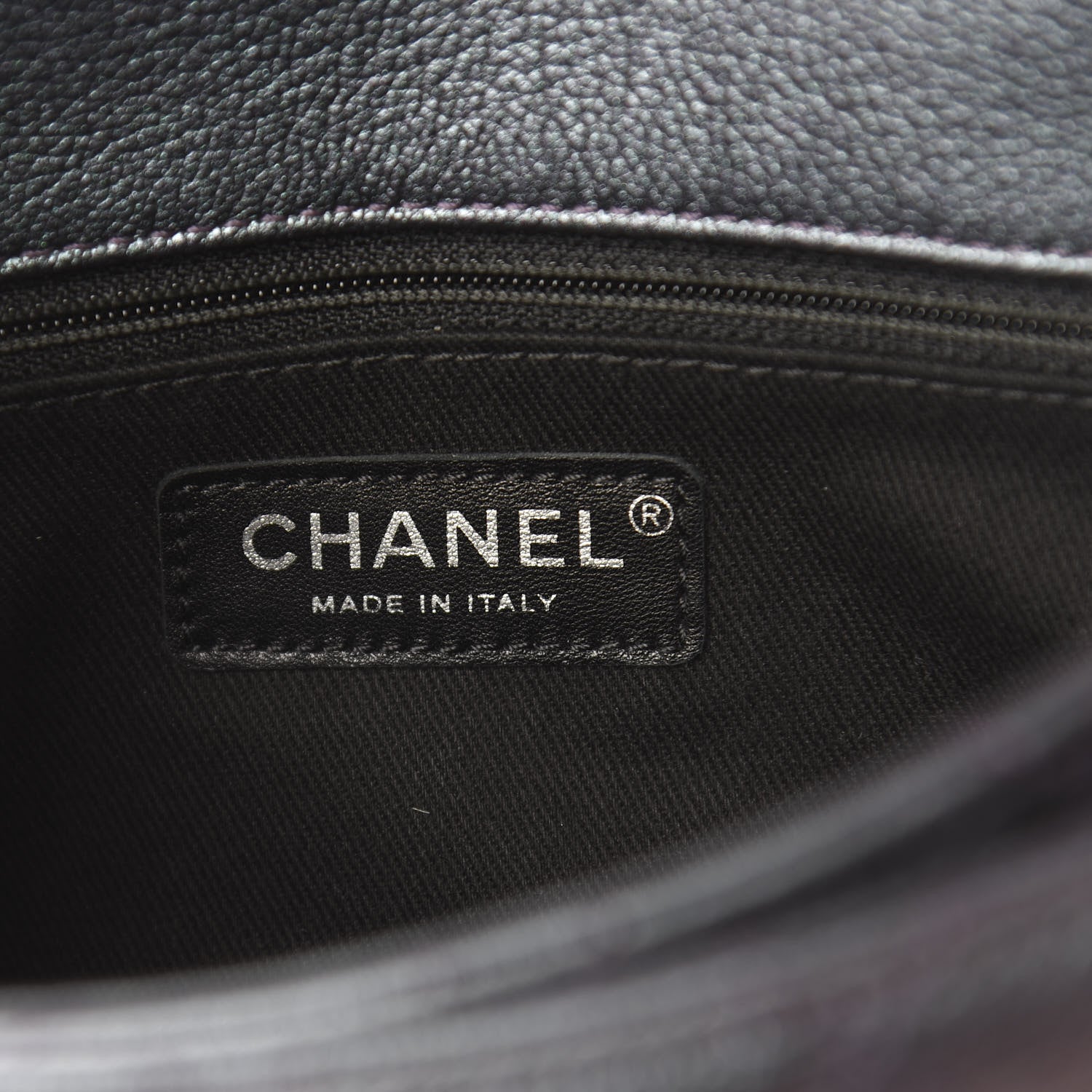 Chanel Iridescent Goatskin Quilted Small Double Carry Waist Chain Flap Purple 5 of 10
