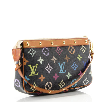 Louis Vuitton Monogram Multicolor Pochette Accessories Black 3 of 10