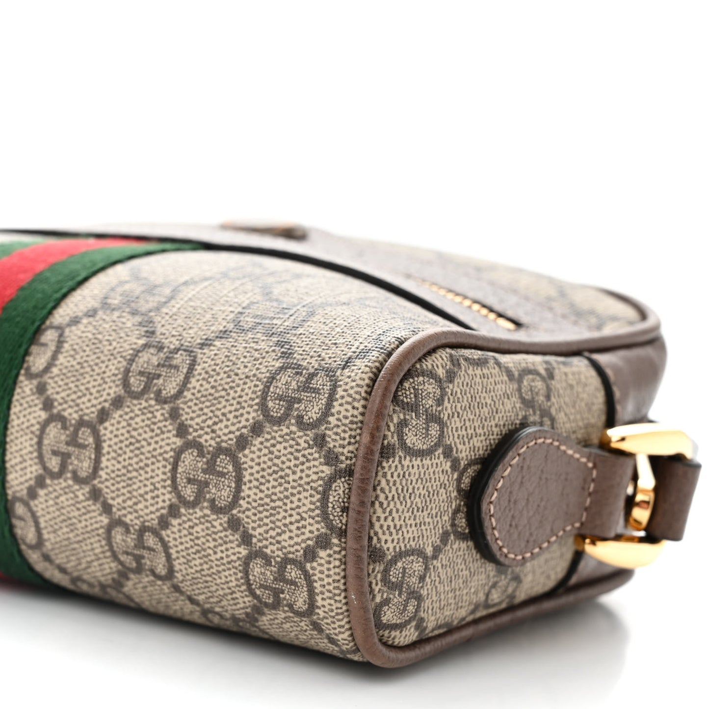 GG Supreme Monogram Web Mini Ophidia Shoulder Bag Brown