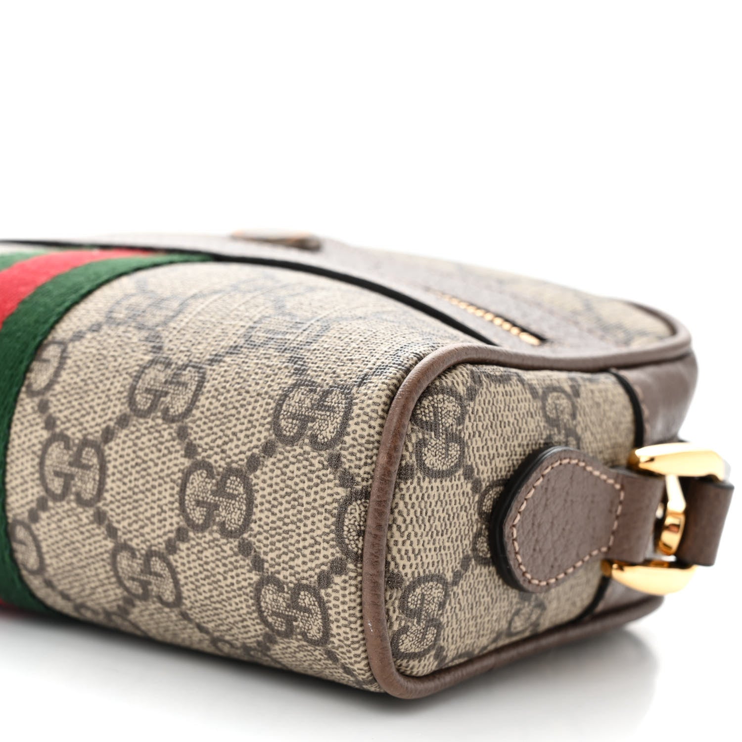 Gucci GG Supreme Monogram Web Mini Ophidia Shoulder Bag Brown 10 of 11