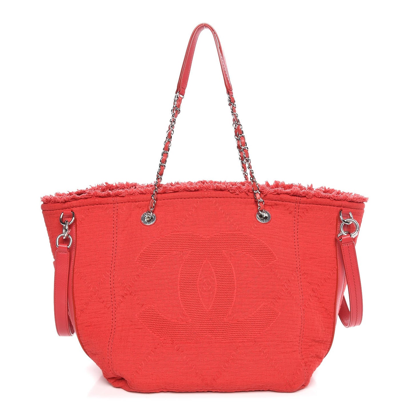 Canvas Small Double Face Shopping Tote Red