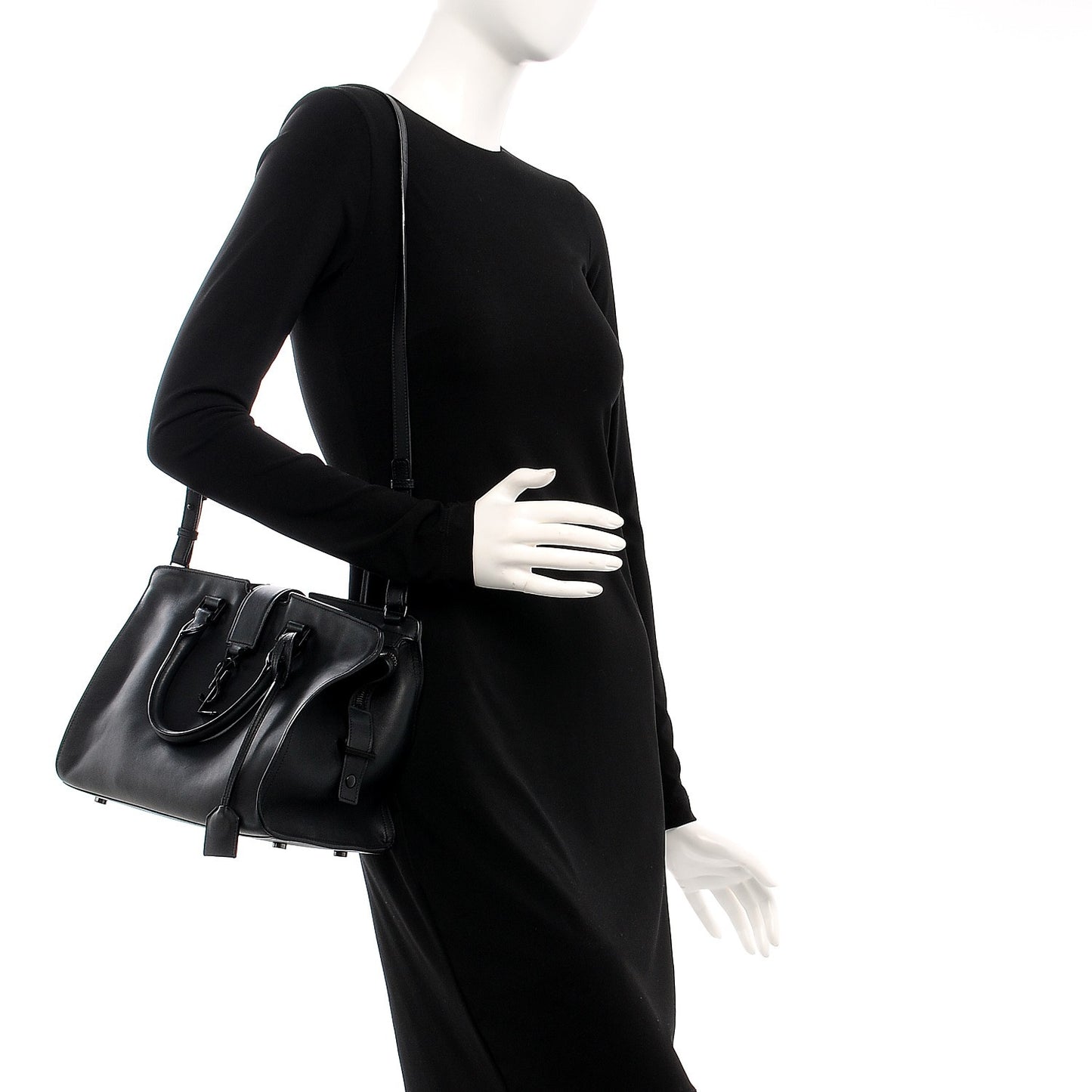 Smooth Calfskin Small Monogram Cabas Black