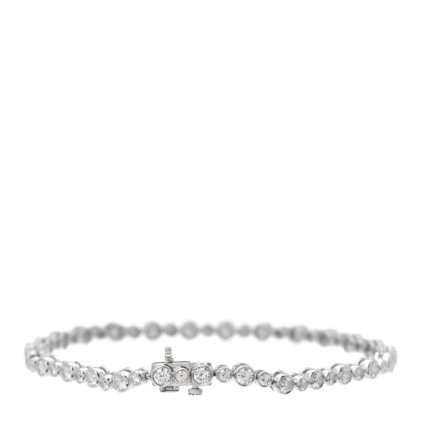 Platinum Diamond Jazz Graduated Bracelet
