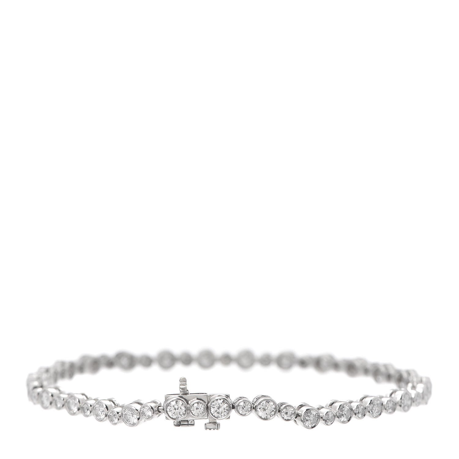 Tiffany Platinum Diamond Jazz Graduated Bracelet 3 of 6