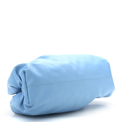 Bottega Veneta Smooth Butter Calf The Pouch Oversized Clutch Sky Blue 4 of 13