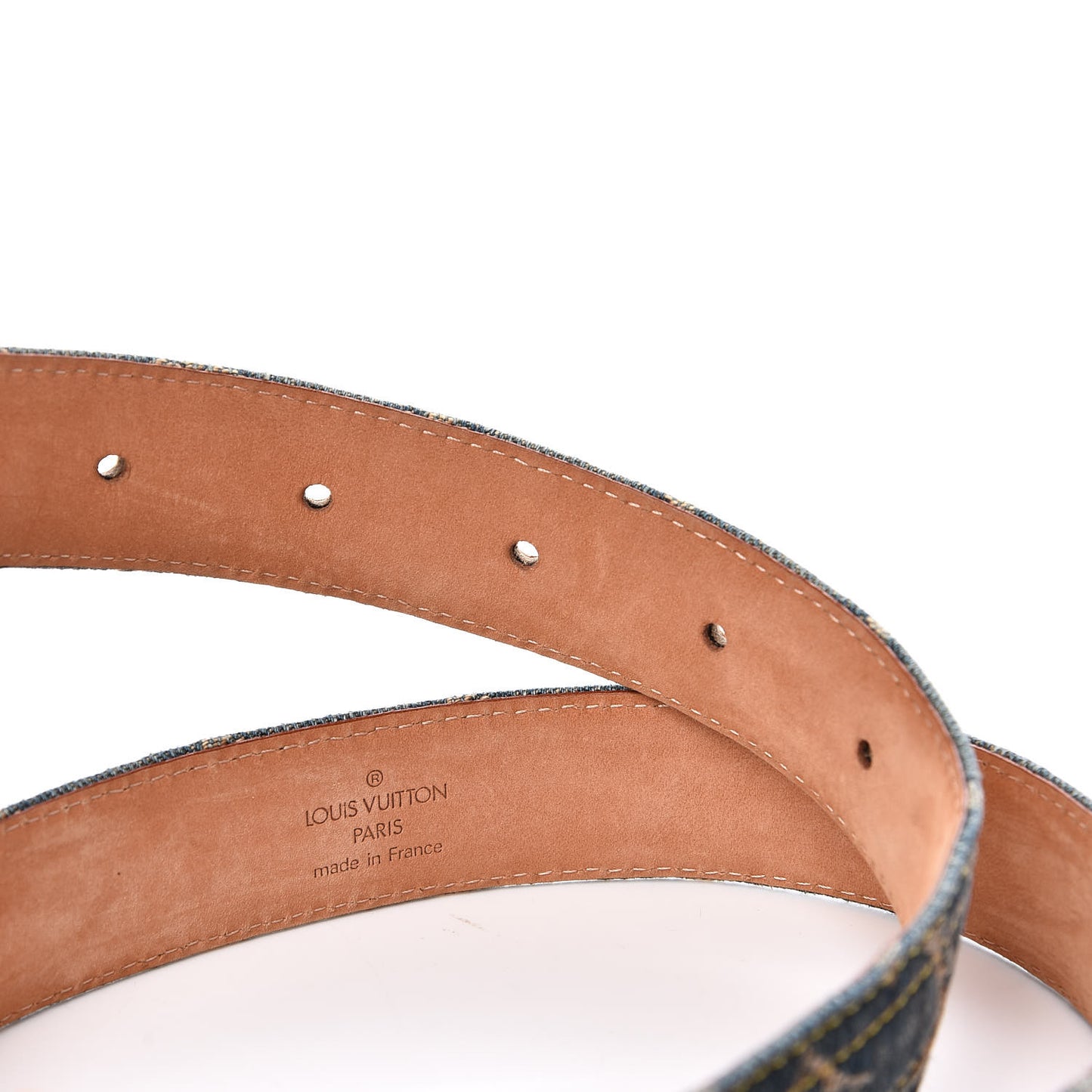 Monogram Denim Belt 80 32 Blue