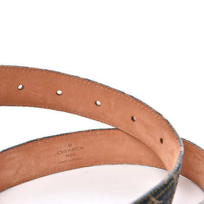 Louis Vuitton Monogram Denim Belt 80 32 Blue 4 of 8