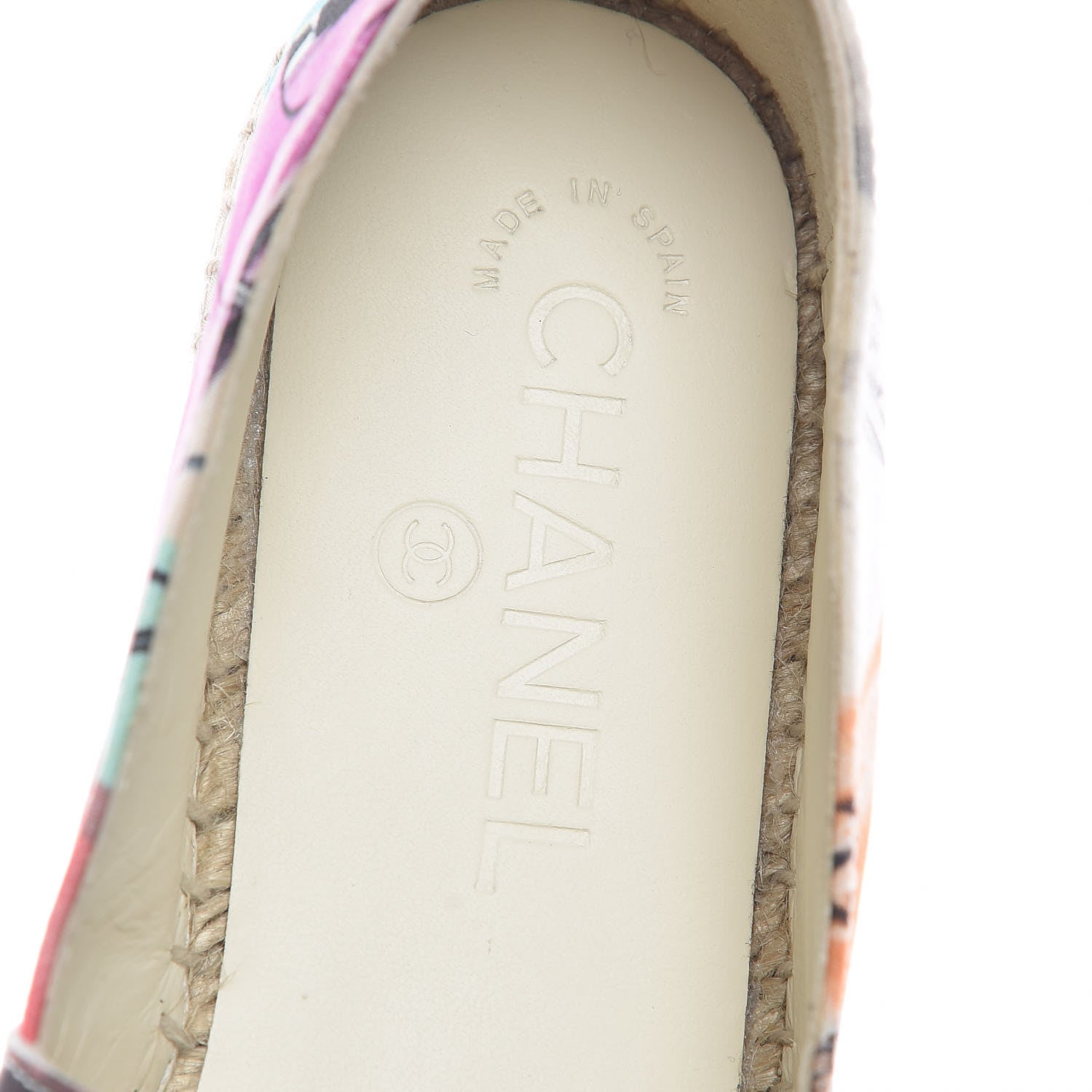 Chanel Fabric Patent CC Espadrilles 35 Multicolor Black 9 of 11