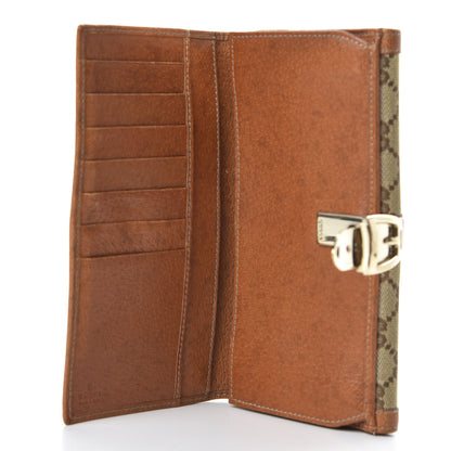 Gucci Monogram Buckle Continental Wallet Brown 5 of 10
