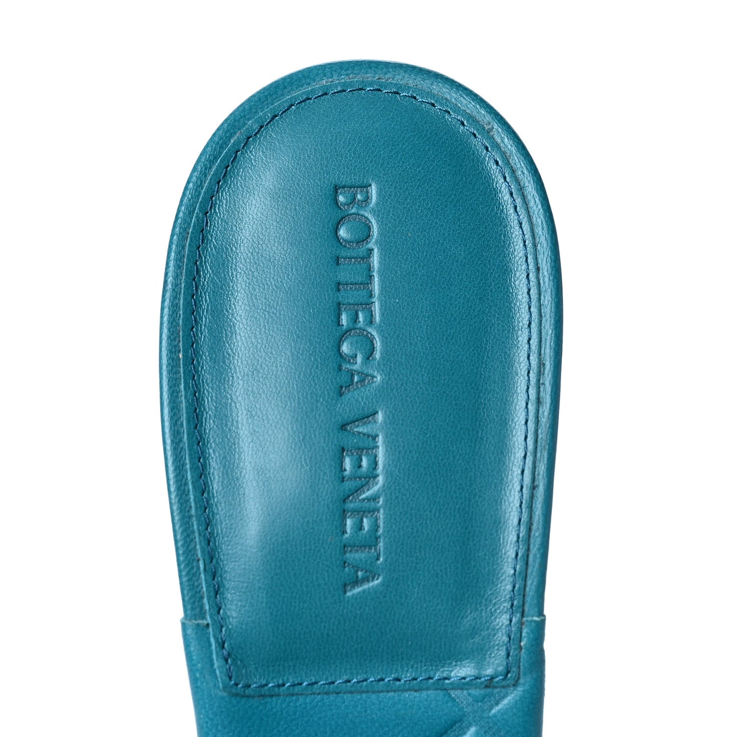 Nappa Quilted Rubber Lido Mule Sandals 39.5 Duck Green