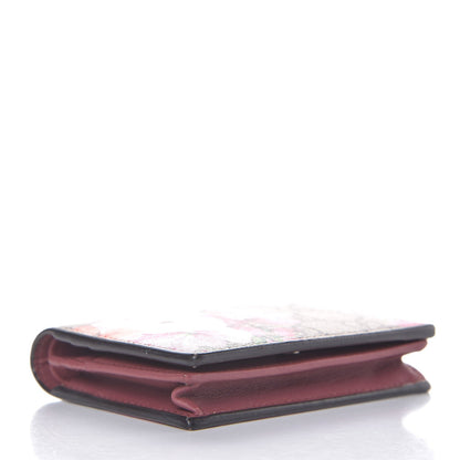 Gucci GG Supreme Monogram Blooms Card Case Beige Multicolor Dry Rose 4 of 8