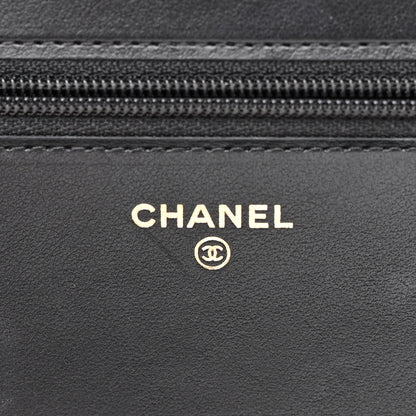 Chanel Caviar Quilted Boy Wallet On Chain WOC Black 6 of 12