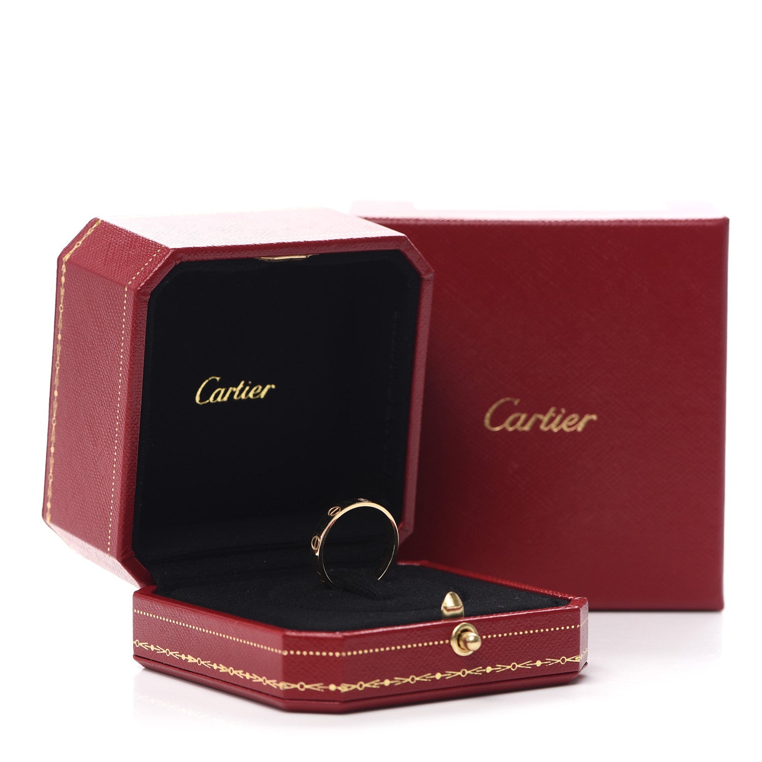 Cartier 18K Yellow Gold 3.5mm LOVE Wedding Band Ring 56 7.5 6 of 6