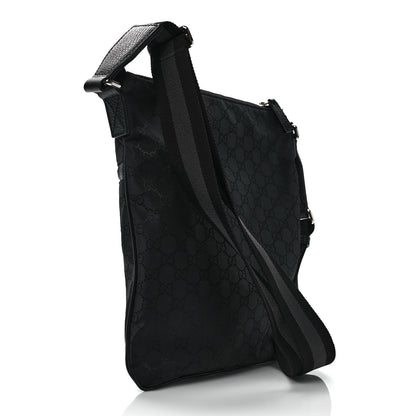Gucci Nylon Monogram Small Flat Messenger Bag Black 2 of 8