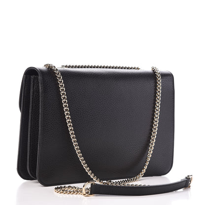 Gucci Dollar Calfskin Interlocking G Shoulder Bag Black 3 of 10